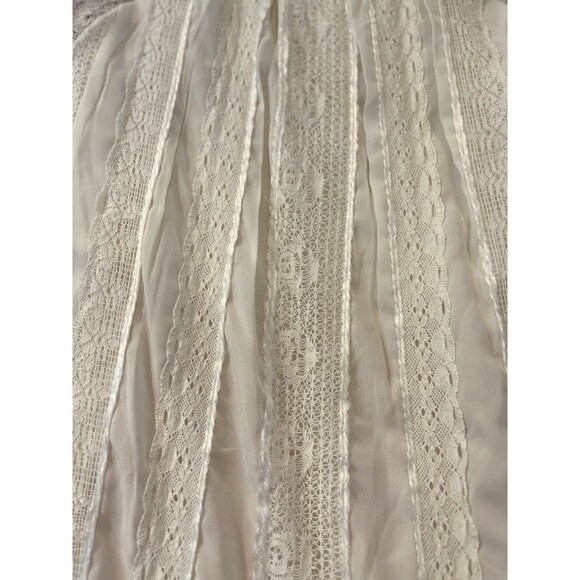 Anthropologie One September Lace Sweater Womens XS Cream Boho Feminine Fairy Y2K - Picture 7 of 10